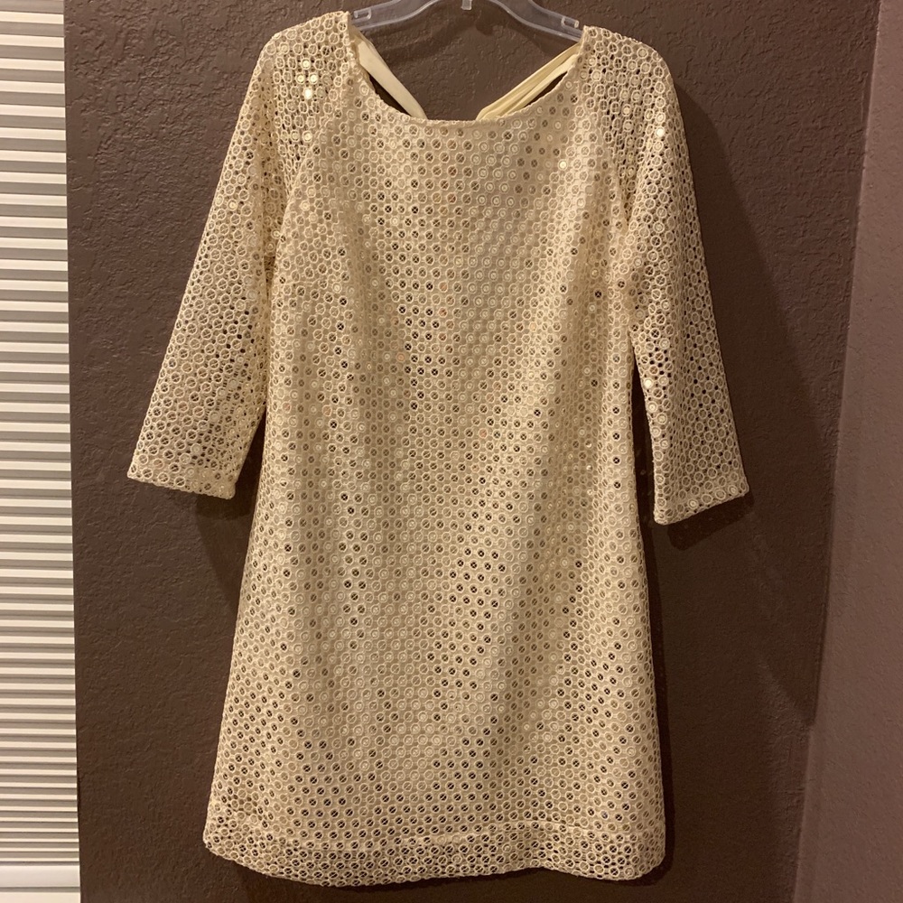 Lilly Pulitzer Gold Cocktail Dress